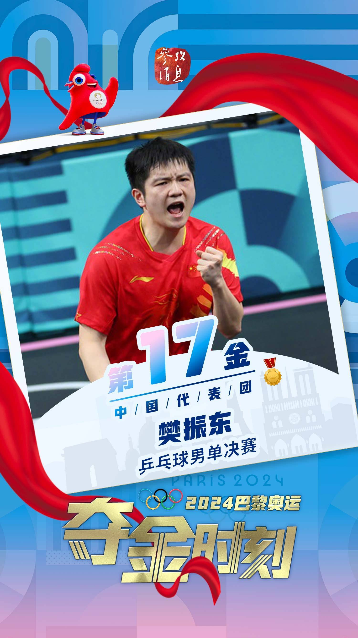 复仇之战！樊振东率领法国队成功夺冠